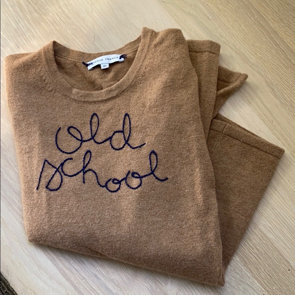 Lingua Franca embroidered sweater XS OLD SCHOOL